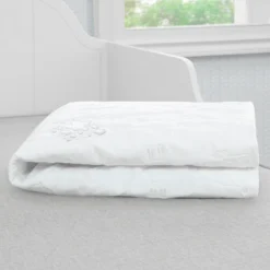 Crib Mattress Liner Pads (Pack Of 2)| Extra Protection For Baby’s Crib With Nanotex Technology| 100% Waterproof (White) -Delta Children 04405 No Mattress pad hangtag lifestyle 101