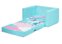 Delta Children Unicorn Cozee Flip Out Chair - 2-in-1 Convertible Chair To Lounger For Kids -Delta Children 208220 5060 Cozee Chair Blue Unicorn Silo 22 scaled