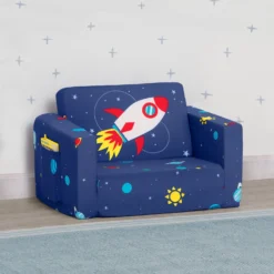Delta Children Spaceship Cozee Flip Out Chair - 2-in-1 Convertible Chair To Lounger For Kids 20 Delta Children Spaceship Cozee Flip Out Chair - 2-in-1 Convertible Chair To Lounger For Kids -Delta Children 208220 5064 Cozee Chair Space Lifestyle 103