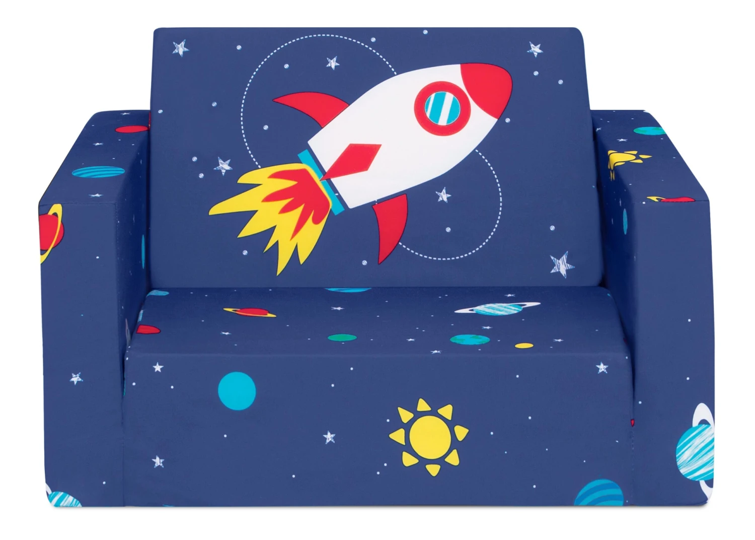 Delta Children Spaceship Cozee Flip Out Chair - 2-in-1 Convertible Chair To Lounger For Kids 4 Delta Children Spaceship Cozee Flip Out Chair - 2-in-1 Convertible Chair To Lounger For Kids - Image 4