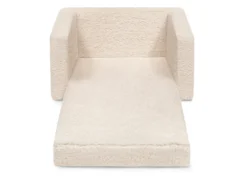 Delta Children Cozee Flip-Out Sherpa 2-in-1 Convertible Chair To Lounger For Kids -Delta Children 208223 5030 Cozee Flip Out Chair Sherpa Cream Silo 20 scaled