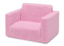 Delta Children Cozee Flip-Out Sherpa 2-in-1 Convertible Chair To Lounger For Kids -Delta Children 208223 5032 Cozee Flip Out Sherpa Chair pink silo 03 scaled