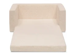 Delta Children Cozee Flip-Out Sherpa 2-in-1 Convertible Sofa To Lounger For Kids -Delta Children 208223W 5030 Cozee Sherpa Sofa Cream Silo 20 scaled