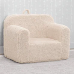 Delta Children Cozee Sherpa Chair For Kids -Delta Children 208224 5030 Sherpa CPD Chair Cream Lifestyle 103