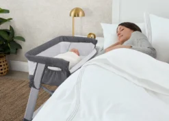 Dream Bedside Baby Bassinet 15 Dream Bedside Baby Bassinet -Delta Children 23351 2012 Simmons Dream Bed side Bassinet Lifestyle 04 scaled