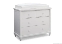 Belmont 4 Drawer Dresser With Changing Top -Delta Children 325040 130 belmont 4 drw dresser with changing top bianca changing top angle 02 hi res 04765e22 ccc7 4e79 9010 69b033cfd6af