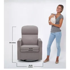 Delta Children Clair Glider Swivel Rocker Chair -Delta Children 3274301 ALT2