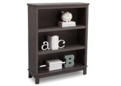 Monterey Bookcase 14 Monterey Bookcase -Delta Children 330180 084 bookcase rustic grey props angle f55d2f4d 70be 4936 9f9c ba51572624c8