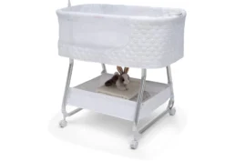 Nod Bassinet - Smart Sleeper Compatible With Amazon Alexa, Google Assistant And Delta Children Connect App -Delta Children 37232 100 NodSmartSleeperWifi White Silo 17 scaled