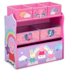 Delta Children Peppa Pig 6-Bin Design And Store Toy Organizer