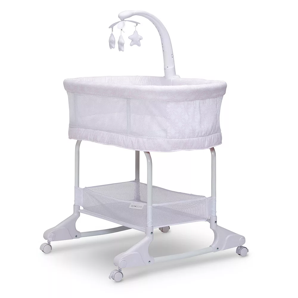 Delta Children SleepCool Rocking Bassinet With Airflow Mesh 1 Delta Children SleepCool Rocking Bassinet With Airflow Mesh