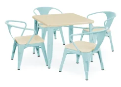 Delta Children Bistro Table And 4 Chair Set -Delta Children 560302 478 Bistro Table Aqua wNatural Silo 17 scaled