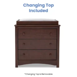 Delta Children Perry 3-Drawer Dresser With Changing Top -Delta Children 5959224 ALT3