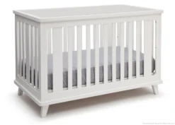 Delta Children Ava 3-in-1 Convertible Crib -Delta Children 6801 100 ava 3 in 1 white crib angle hi res 15e6b78f ce30 4960 b1cd da04edf0de1c