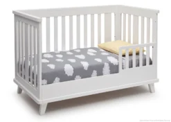 Delta Children Ava 3-in-1 Convertible Crib -Delta Children 6801 100 ava 3 in 1 white crib toddler bed angle hi res 792ed101 2479 4015 b7a4 3504d3557a5d