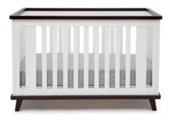 Delta Children Ava 3-in-1 Convertible Crib -Delta Children 6801 141 ava 3 in 1 white dark chocolate crib front hi res bf5f13b3 62ad 47c2 858f 9f742d6f7281