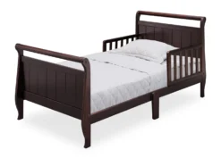 Delta Children Wood Sleigh Toddler Bed 22 Delta Children Wood Sleigh Toddler Bed -Delta Children 7183 207 Sleigh Toddler Bed Dark Chocolate Silo 02 scaled
