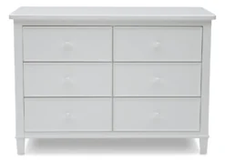Delta Children Haven 6 Drawer Dresser -Delta Children 79706 100 haven dresser white front hi res 86733906 a6e9 403b b2c0 9a27442acc23