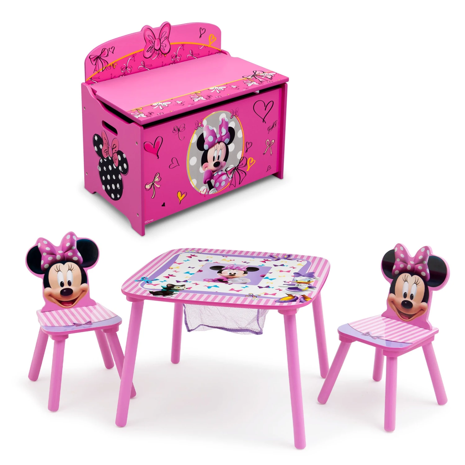 Delta Children Minnie Mouse 4-Piece Playroom Set 1 Delta Children Minnie Mouse 4-Piece Playroom Set