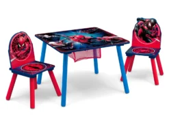 Delta Children Marvel Spider-Man 4-Piece Toddler Bedroom Set - Includes Toddler Bed And Table With 2 Chairs -Delta Children 99729SM 1163 bundle spiderman silo 06 scaled