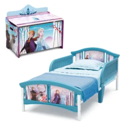 Delta Children Disney Frozen 2-Piece Toddler Bedroom Set - Includes Toddler Bed And Deluxe Toy Box