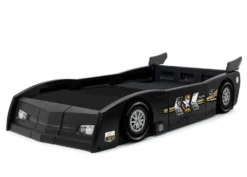 Delta Children Grand Prix Race Car Toddler-to-Twin Bed -Delta Children BB81324GN grand prix black twin left hi res scaled