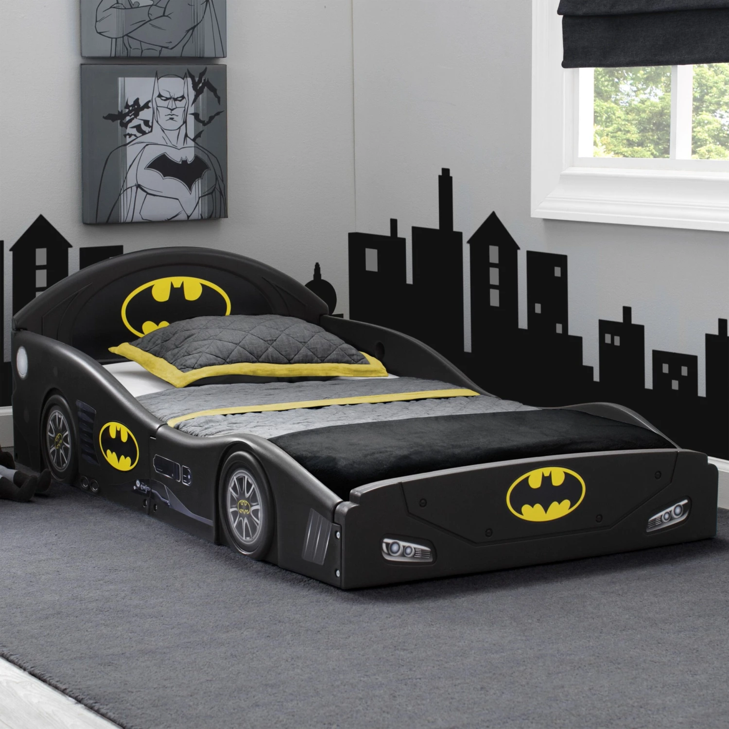 Delta Children Batman Batmobile Plastic Sleep And Play Toddler Bed 1 Delta Children Batman Batmobile Plastic Sleep And Play Toddler Bed