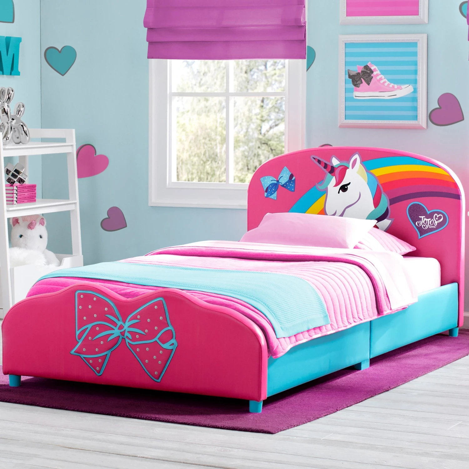 Delta Children JoJo Siwa Upholstered Twin Bed 1 Delta Children JoJo Siwa Upholstered Twin Bed