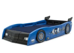 Delta Children Grand Prix Race Car Toddler-to-Twin Bed -Delta Children BB81424GN grand prix blue twin left hi res scaled