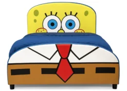Delta Children SpongeBob SquarePants Upholstered Twin Bed 10 Delta Children SpongeBob SquarePants Upholstered Twin Bed -Delta Children BB81447SB spongebob upholstered twin bed front no pillow hi res scaled