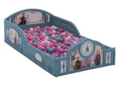Delta Children Frozen II Plastic Sleep And Play Toddler Bed 9 Delta Children Frozen II Plastic Sleep And Play Toddler Bed -Delta Children BB81450FZ frozen bed right props web scaled