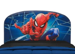 Delta Children Spider-Man Upholstered Twin Bed -Delta Children BB81461SM upholstered twin bed detail hi res scaled