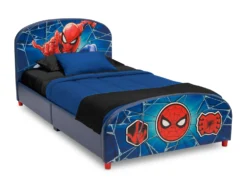 Delta Children Spider-Man Upholstered Twin Bed -Delta Children BB81461SM upholstered twin bed right 01 hi res scaled