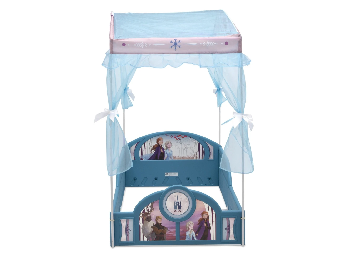 Disney Frozen II Plastic Sleep And Play Toddler Bed With Canopy By Delta Children 4 Disney Frozen II Plastic Sleep And Play Toddler Bed With Canopy By Delta Children - Image 4