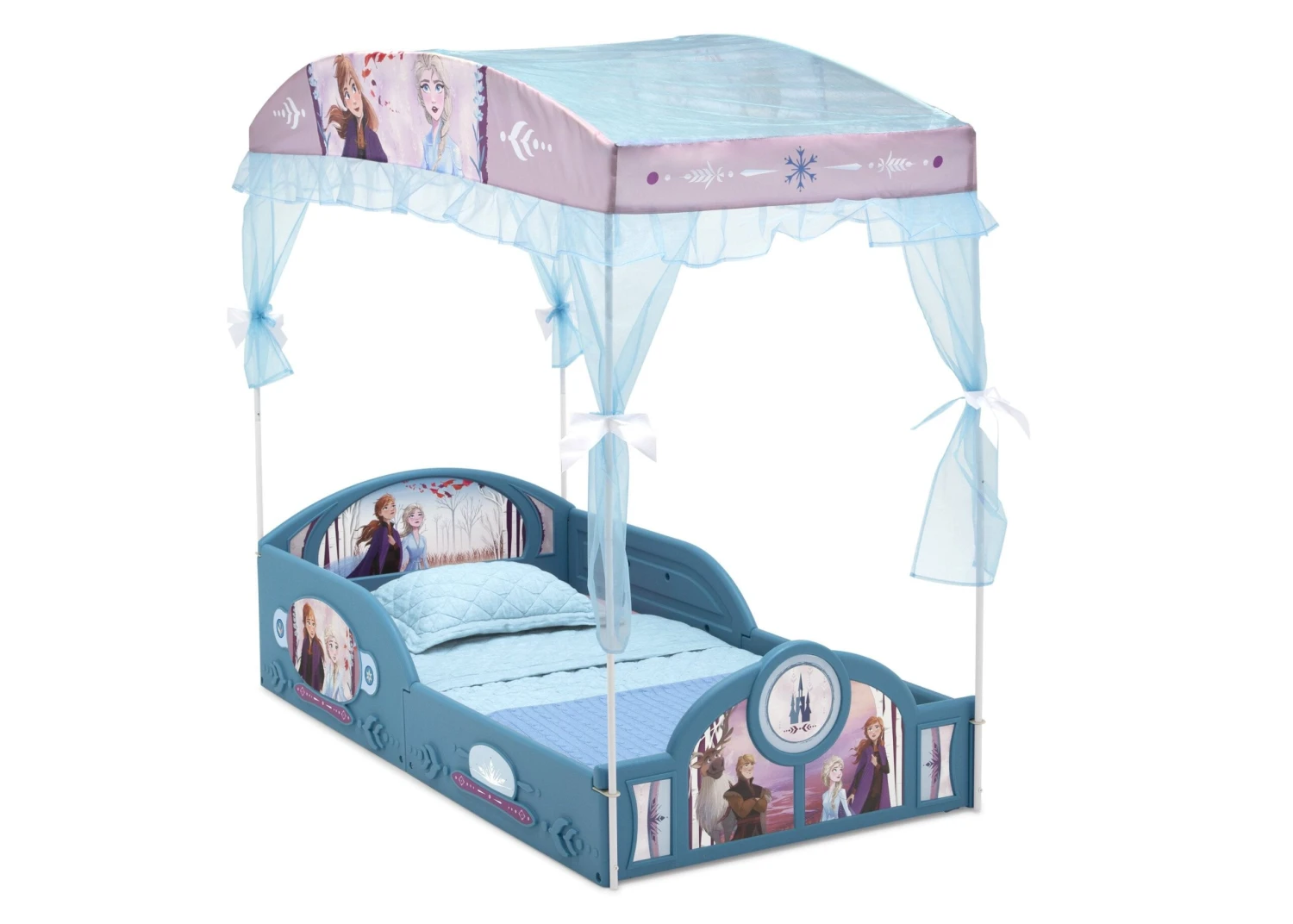 Disney Frozen II Plastic Sleep And Play Toddler Bed With Canopy By Delta Children 3 Disney Frozen II Plastic Sleep And Play Toddler Bed With Canopy By Delta Children - Image 3