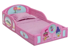 Delta Children Trolls World Tour Plastic Sleep And Play Toddler Bed -Delta Children BB81511TR trolls sleep and play bed right hi res scaled