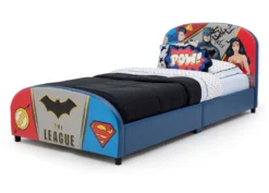 Delta Children DC Comics Justice League Upholstered Twin Bed -Delta Children BB86612JL justice league upholstered twin bed left embellished bedding hi res d5a94b17 f6f1 42a9 bbae 059d7a366c6e scaled