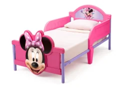 Delta Children Minnie Mouse Plastic 3D Toddler Bed -Delta Children BB86682MN BB87188MN minnie mouse 3D footboard toddler bed left hi res 6779cfe1 a9ff 4645 a98b 32a956aa2bbd