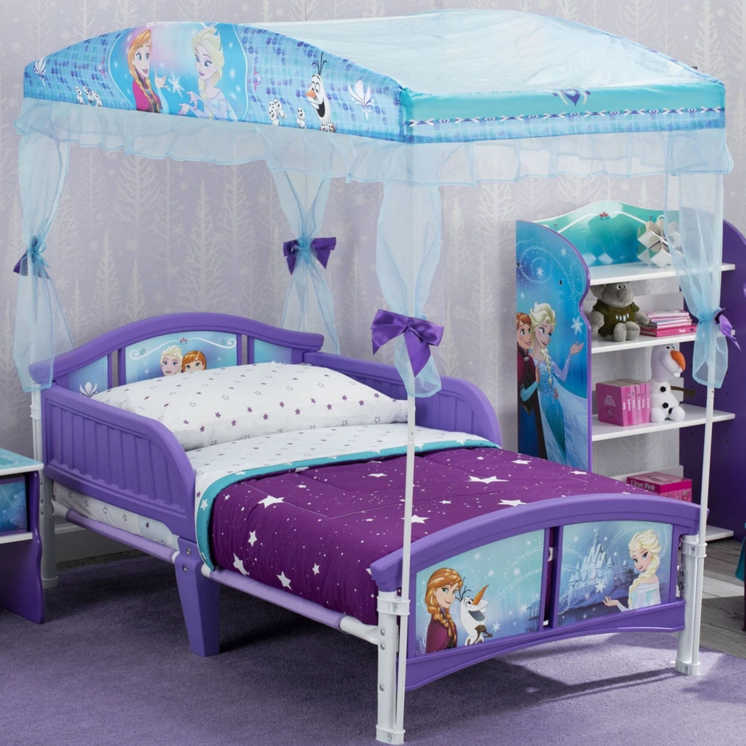 Delta Children Frozen Toddler Canopy Bed 1 Delta Children Frozen Toddler Canopy Bed