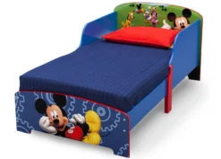 Delta Children Mickey Mouse Wood Toddler Bed -Delta Children BB86985MM mickey wooden toddler bed left 1b76adf8 1c1f 4ca3 8bf0 c4cf3ae23010