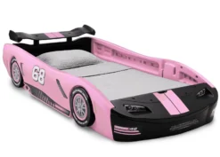 Delta Children Turbo Race Car Twin Bed -Delta Children BB87064GN pink twin bed right 71798583 ba57 42da 9596 9be4651e30a2 scaled