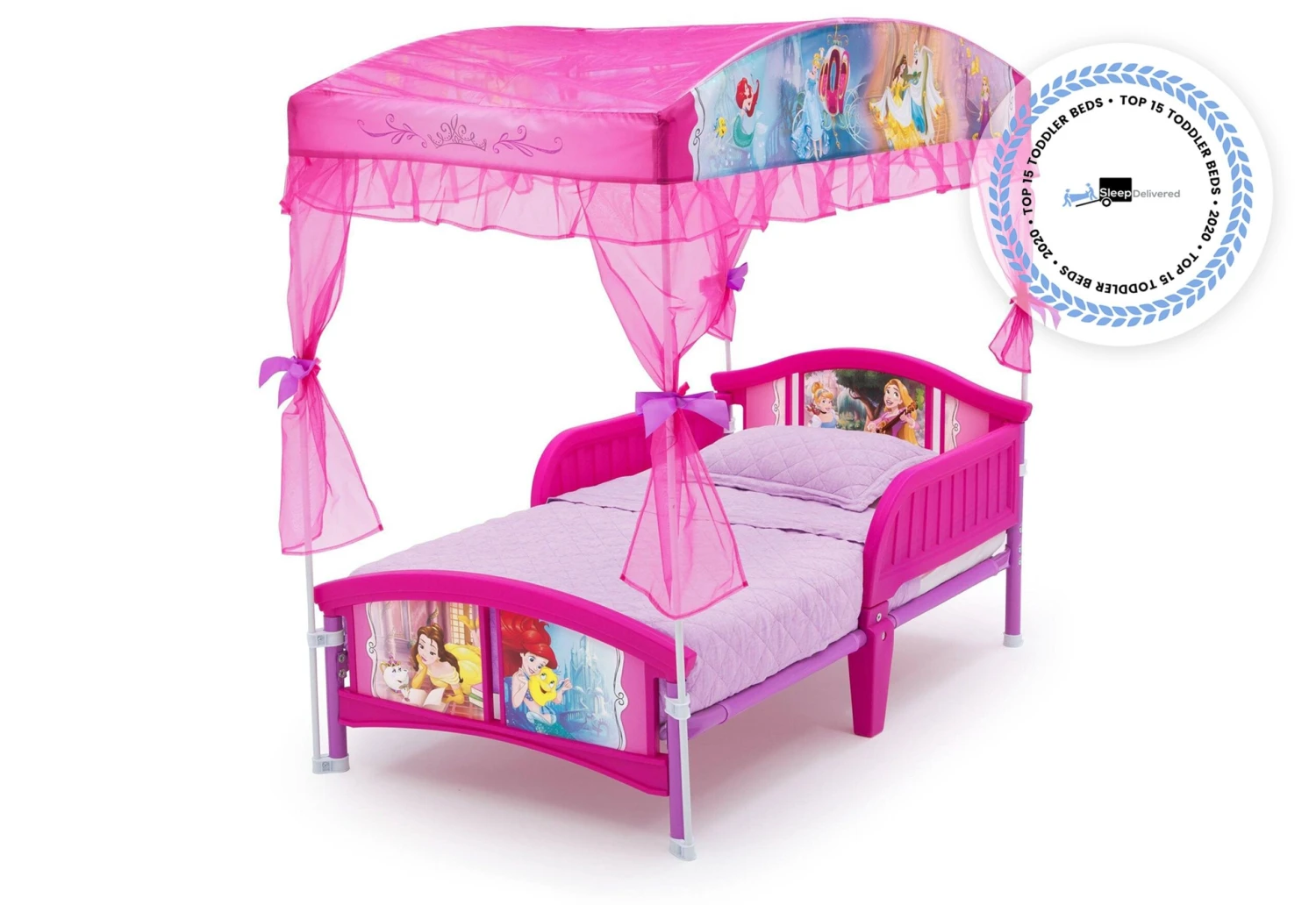 Delta Children Princess Canopy Toddler Bed 3 Delta Children Princess Canopy Toddler Bed - Image 3