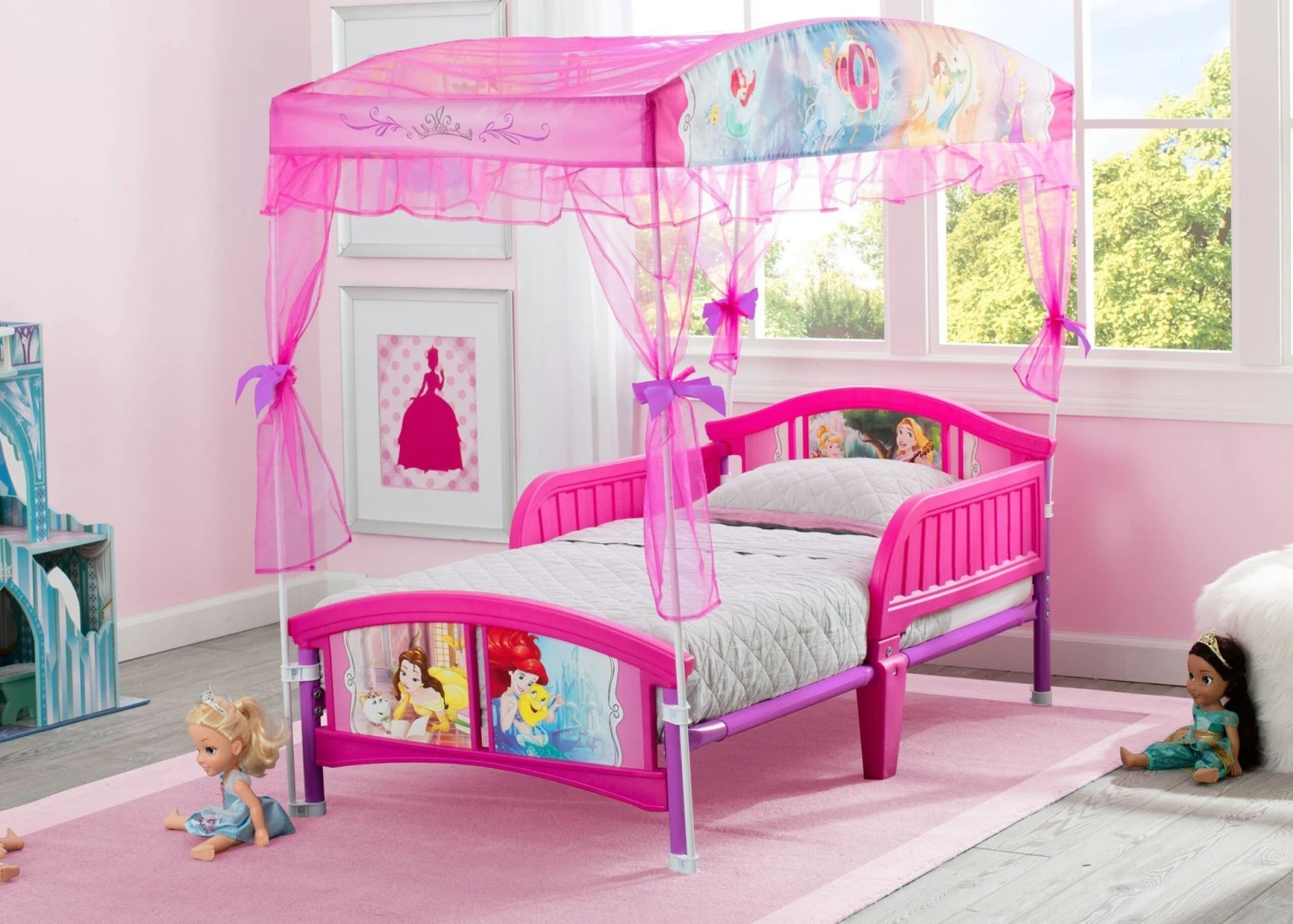 Delta Children Princess Canopy Toddler Bed 1 Delta Children Princess Canopy Toddler Bed