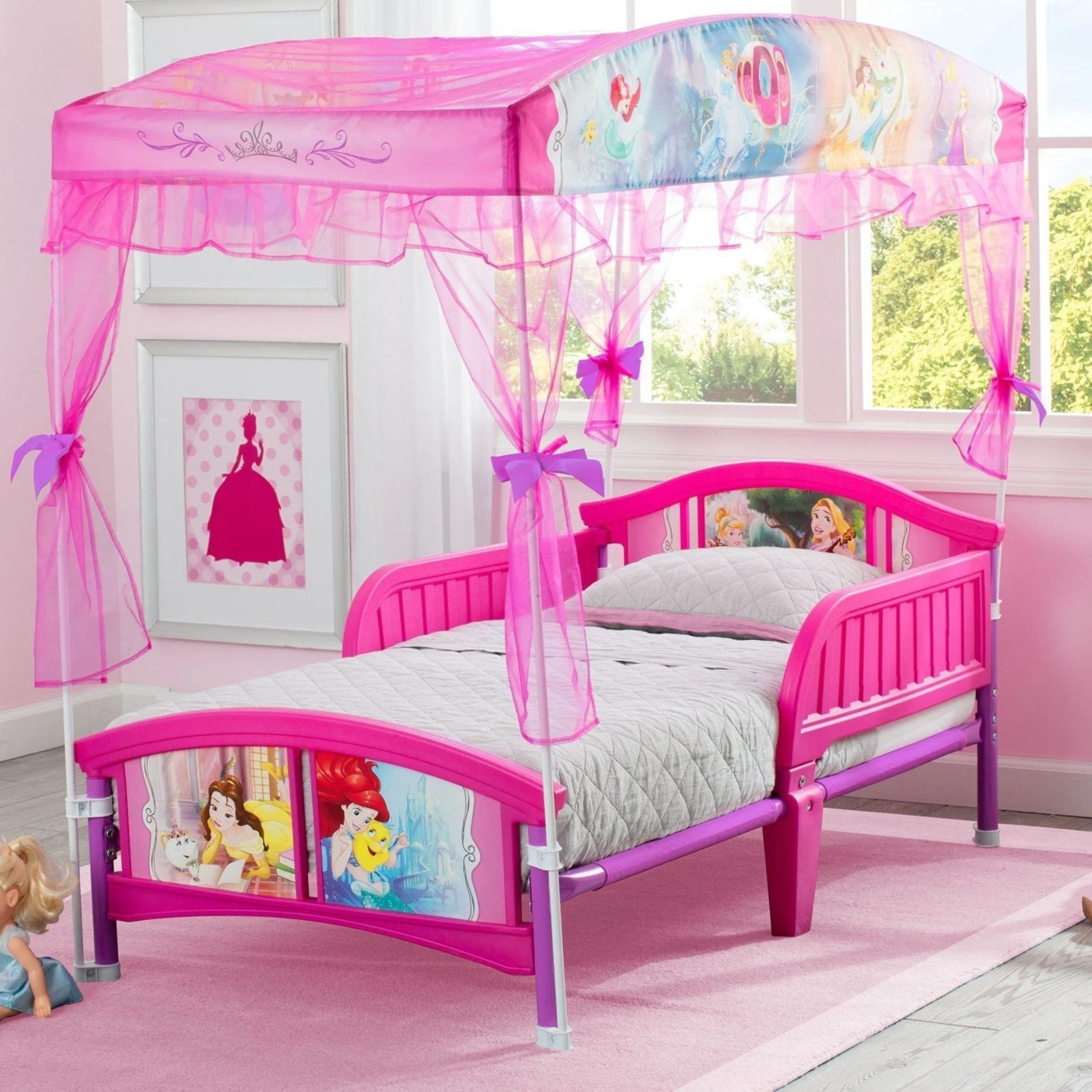 Delta Children Princess Canopy Toddler Bed 2 Delta Children Princess Canopy Toddler Bed - Image 2