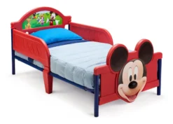 Delta Children Mickey Mouse Plastic 3D Toddler Bed -Delta Children BB87187MM BB86681MM mickey mouse 3D footboard toddler bed right hi res ab22b067 bdd2 4323 b207 2f24200a26a5 scaled