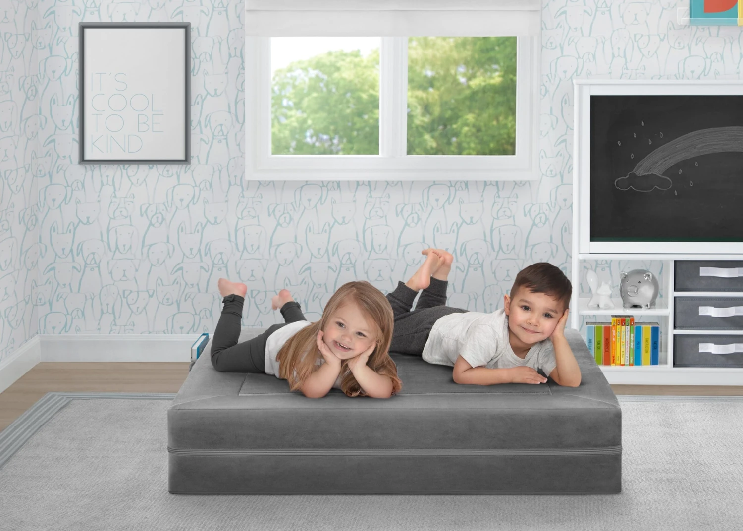 Delta Children Convertible Sofa And Play Set For Kids And Toddlers Modular Foam Couch And Flip Out Lounger With 2 Ottomans 3 Delta Children Convertible Sofa And Play Set For Kids And Toddlers Modular Foam Couch And Flip Out Lounger With 2 Ottomans - Image 3