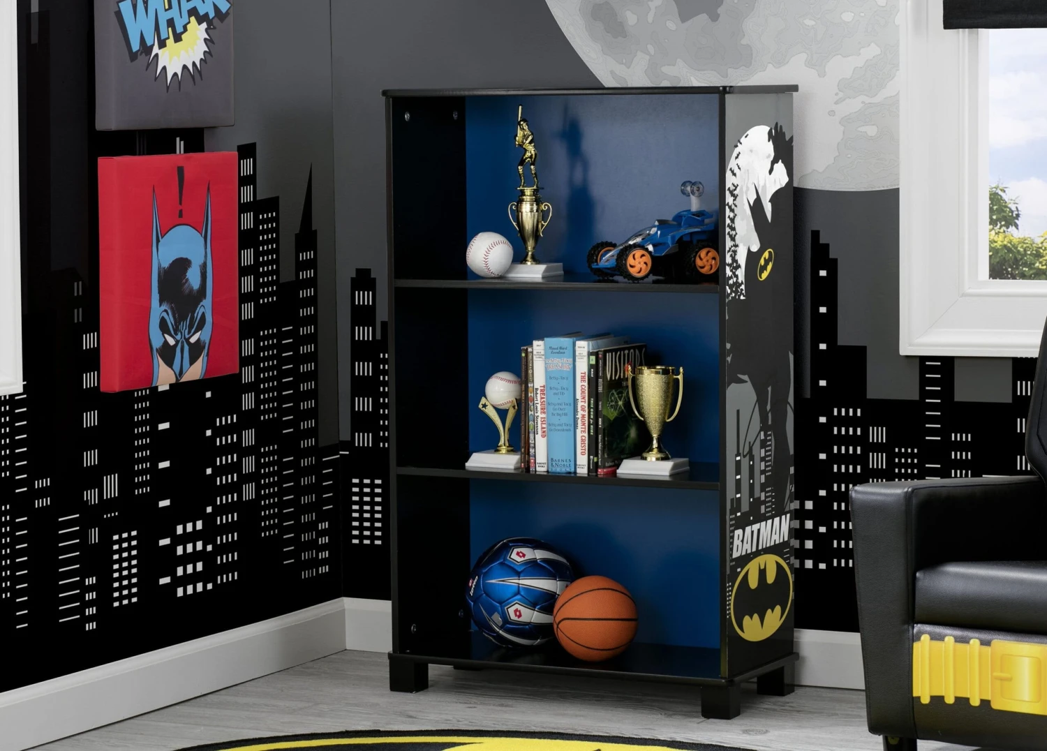 Delta Children Batman Deluxe 3-Shelf Bookcase 1 Delta Children Batman Deluxe 3-Shelf Bookcase