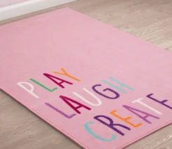 Delta Children Play/Laugh/Create Rectangle Area Rug For Kids, 39-Inch X 59-Inch -Delta Children N1803 3025 rug playlaughcreate lifestyle 102 scaled