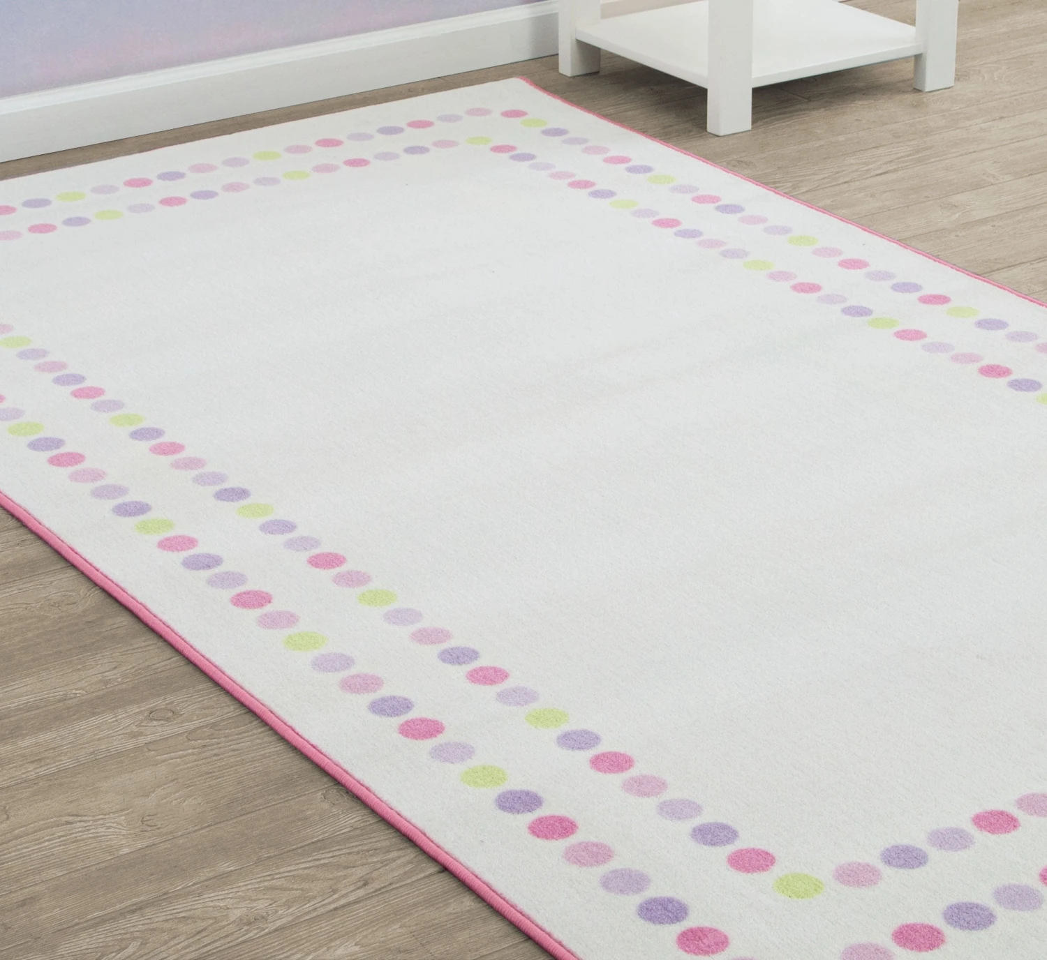 Delta Children Pearl Dot Rectangle Area Rug For Kids, 53-Inch X 59-Inch 5 Delta Children Pearl Dot Rectangle Area Rug For Kids, 53-Inch X 59-Inch - Image 5