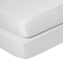 Delta Children Fitted Crib Sheets - 2 Pack, White -Delta Children SA2031 100stackedcorner hires scaled